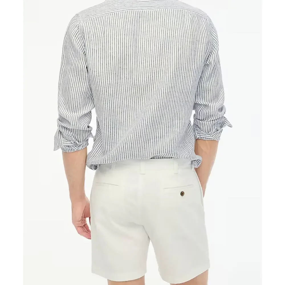 NWT J.Crew 7” Flex Chino Short In White Size 33